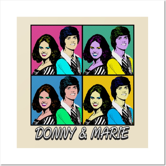 Donny and Marie Osmond 80s Pop Art Style Wall Art by ArtGaul